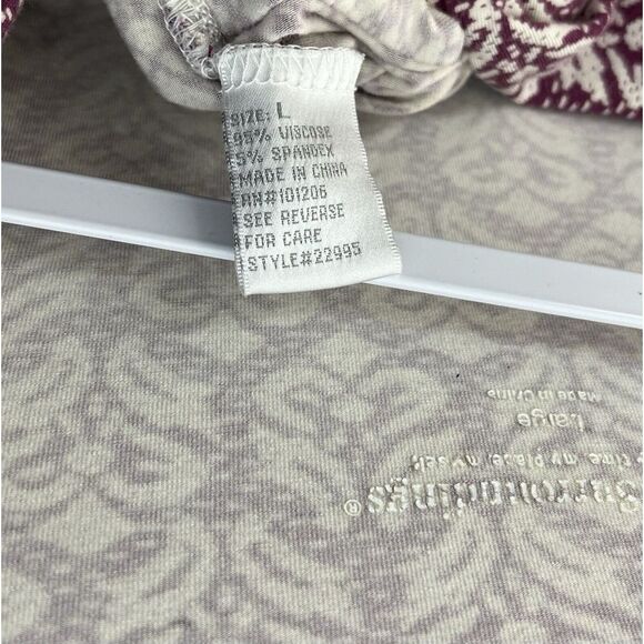 Soft Surroundings Long Sleeve V-Neck Belted Maxi Dress Womens Size Large Purple - Picture 4 of 6